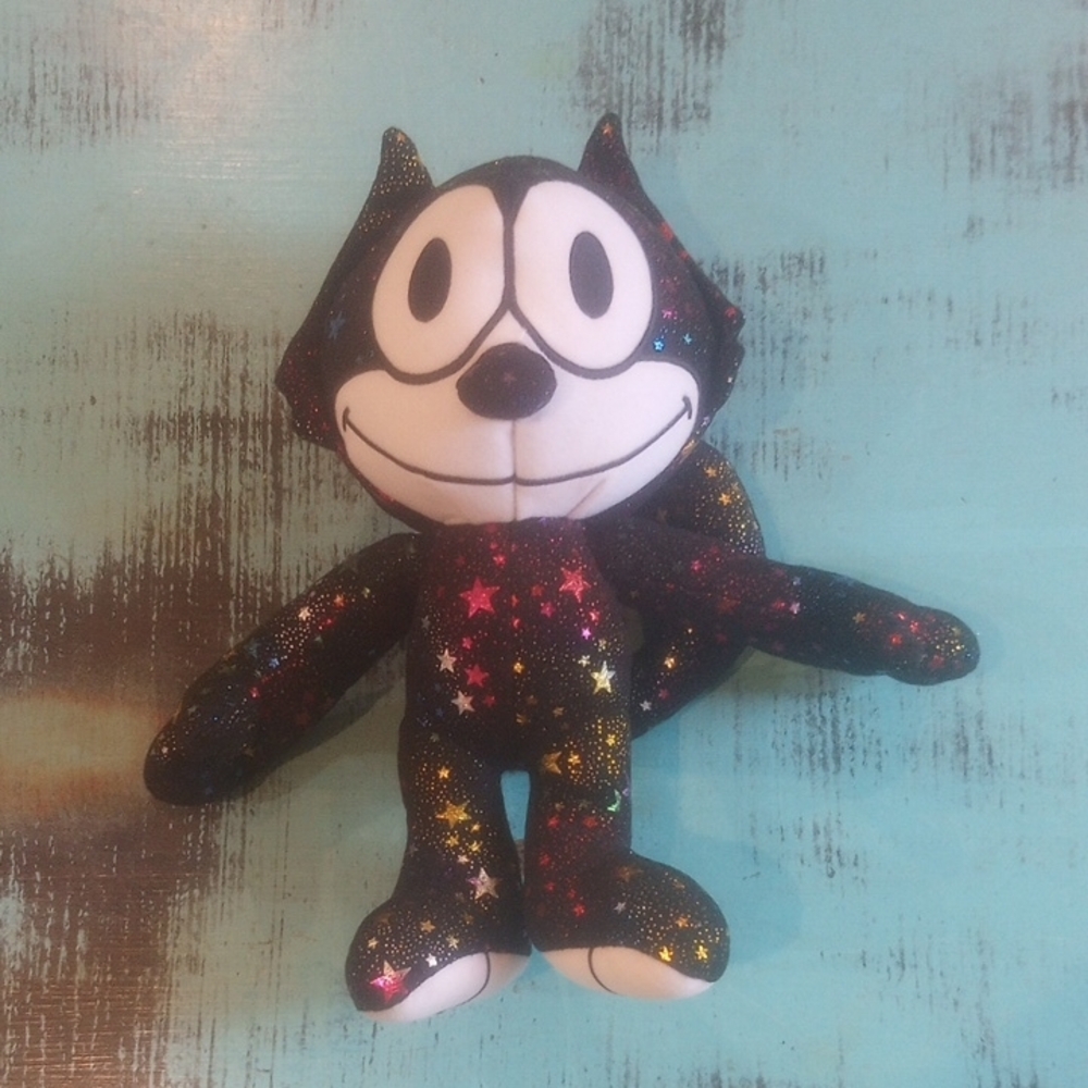 FELIX THE CAT Starry Black Stuffed Animal Toy